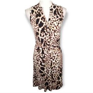 LEVEL EIGHT BROWN, CREAM, & BLACK LEOPARD PRINT  DRESS SZ.S EUC.  GORGEOUS DRESS